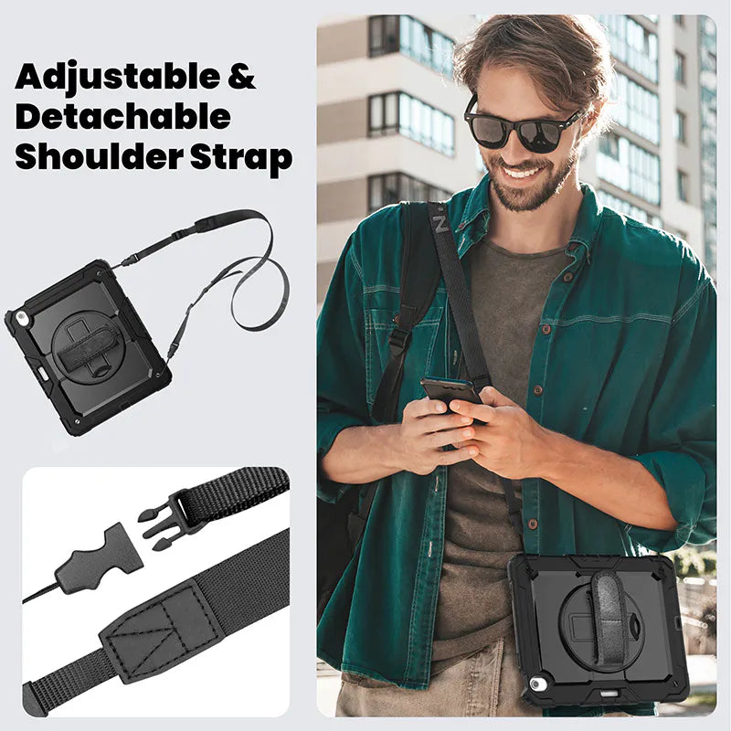 Case for Ipad Pro 12.9 2022/2021/2020/2018 heavy duty with penslot PRO STRAP (not fit Air 13)