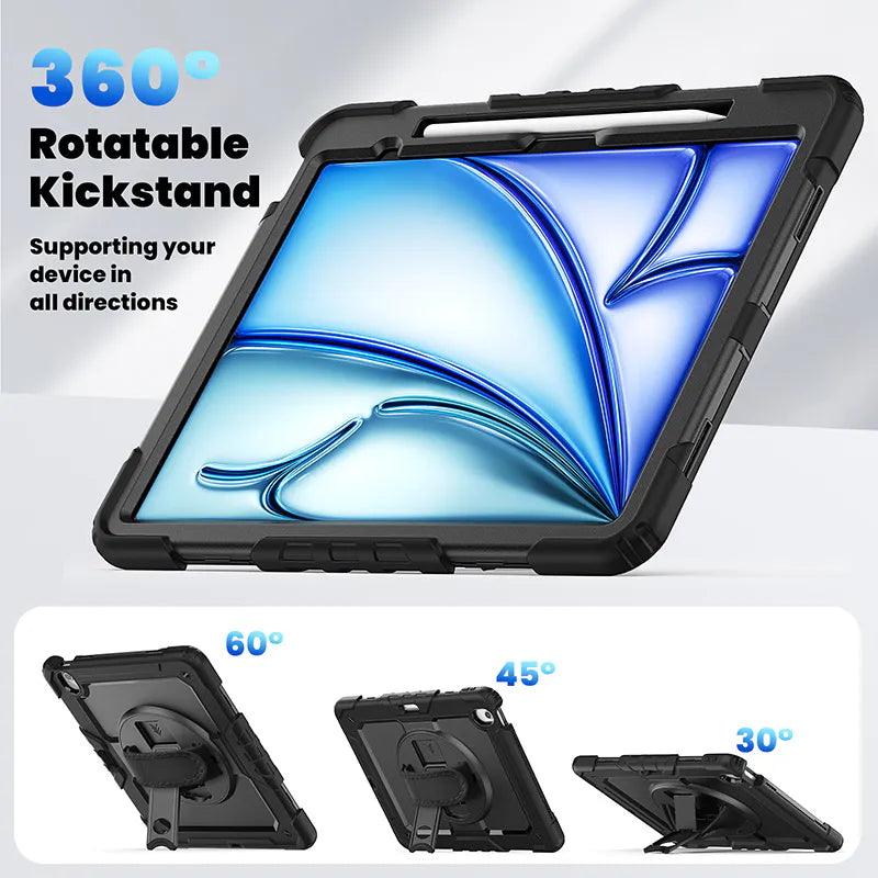Case for Ipad Pro 12.9 2022/2021/2020/2018 heavy duty with penslot PRO STRAP (not fit Air 13)