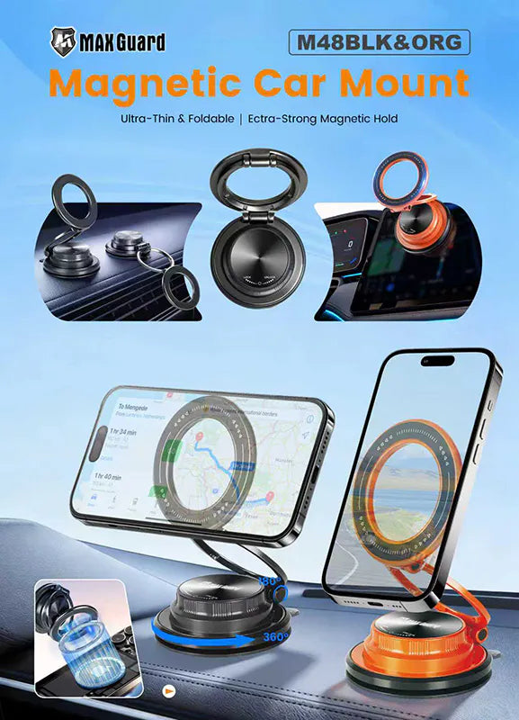 Maxguard M48 Ultra-thin Foldable Magnetic Car Holder