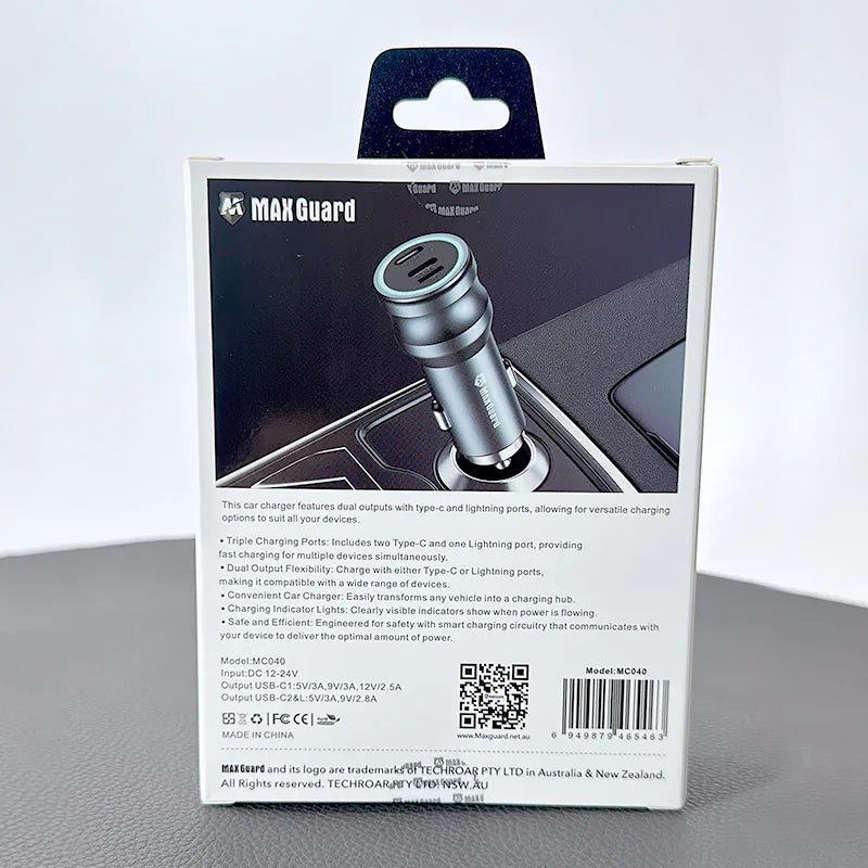 Maxguard MC040 55W USB C+C car charger