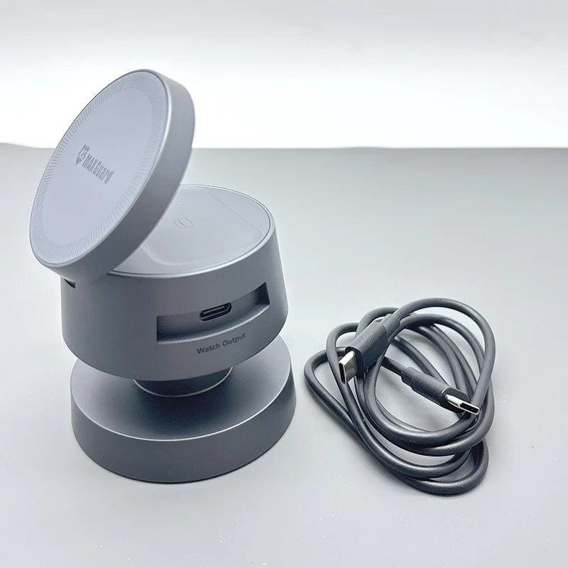 Maxguard MW09 4 in 1 15W Hub Wireless Charger ( For apple watch and IOS & android system phone)