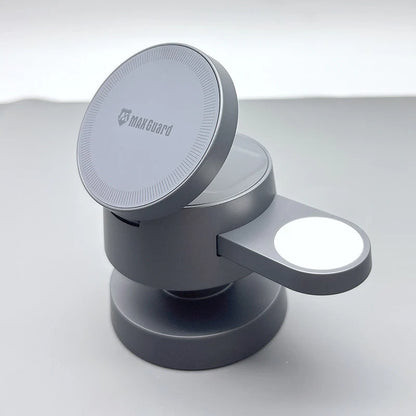 Maxguard MW09 4 in 1 15W Hub Wireless Charger ( For apple watch and IOS & android system phone)