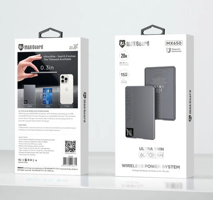 Maxguard MX650 6000 mah PD Ultra Thin power bank