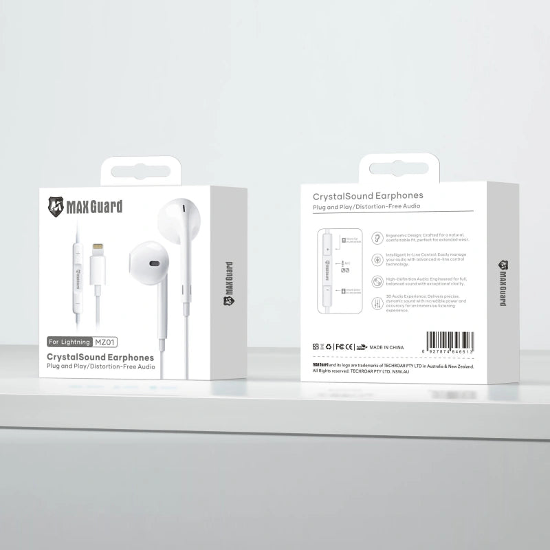 Maxguard MZ01 Crystal Sound Lightning earphone (Plus & Play)