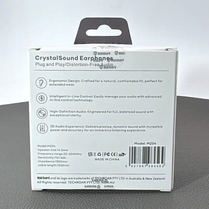 Maxguard MZ04 3.5mm Crystal Sound earphone