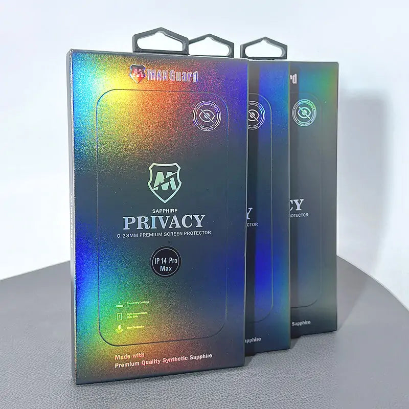 Premium privacy 0.23mm Maxguard glass screen protector (Synthetic Sapphire) for iPhone