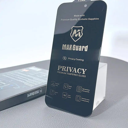 Premium privacy 0.23mm Maxguard glass screen protector (Synthetic Sapphire) for iPhone