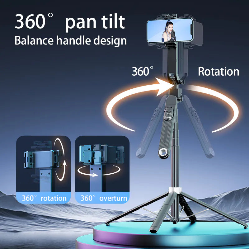 Tracking Gimbal Selfie Stick, 35cm-1.8m extendable Q515TK