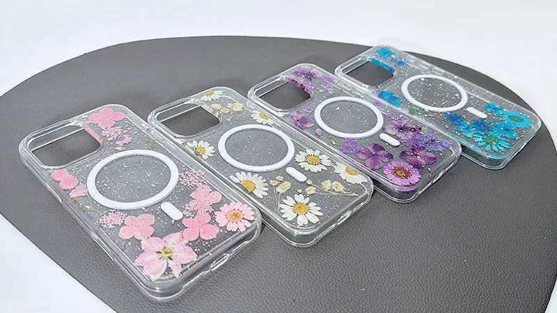 Case for Iphone 16 6.1 Kinglink Real Flower Blossom MagFit