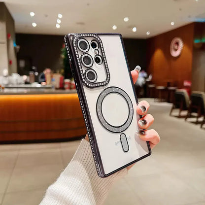 S25+ Plus Kinglink Glitter Bling Design MagFit case