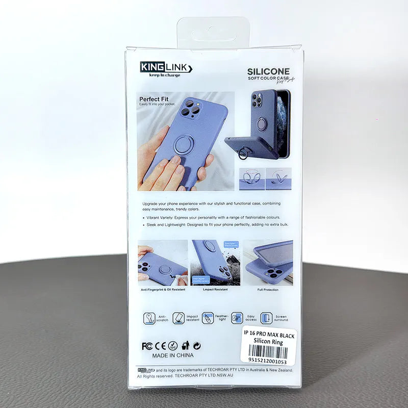 Case for Iphone 13 Pro max 6.7 Kinglink Silicone Ring  (12 Pro max fit)