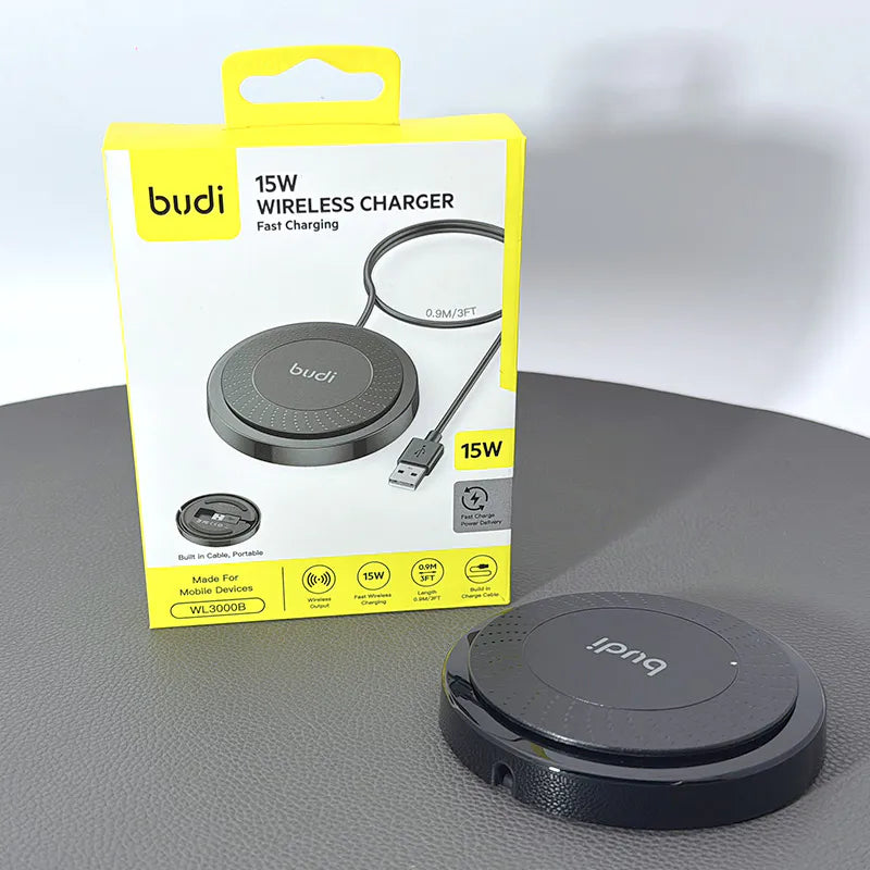 Budi WL3000B 15W Wireless Charger