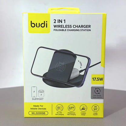 Budi WL3200SB 2 in 1 wireless Charger