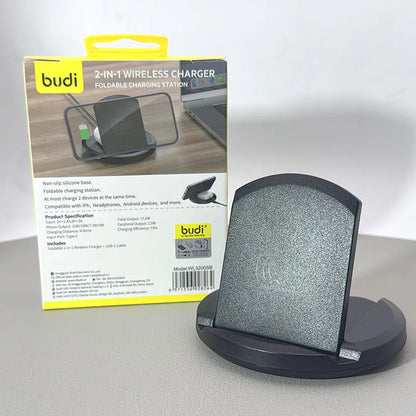 Budi WL3200SB 2 in 1 wireless Charger