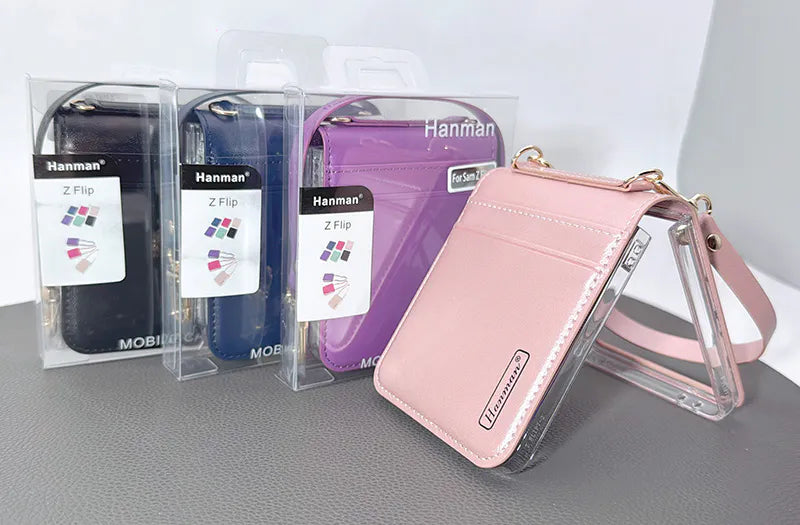 Samsung Z Flip7 FE /Flip6 Hanman Wallet case with strap