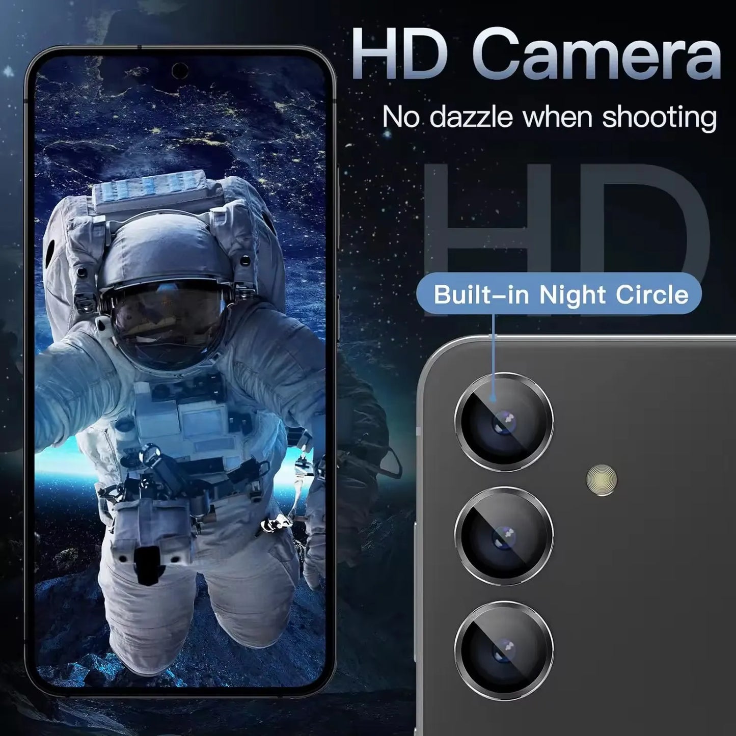 Alloy Lens shield camera ring screen protector for Samsung