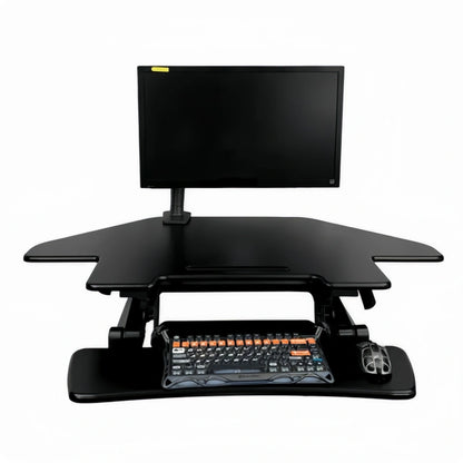 ONLINE Sit Stand Desk Adjustable Riser Ergonomic Work Station Corner 1000x600mm GLD07T