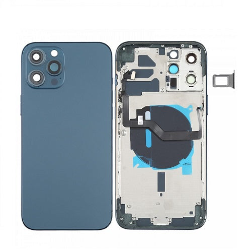 IPHONE 12PRO BACK HOUSING WITH POWER FLEX NAVY (HIGH QUALITY)