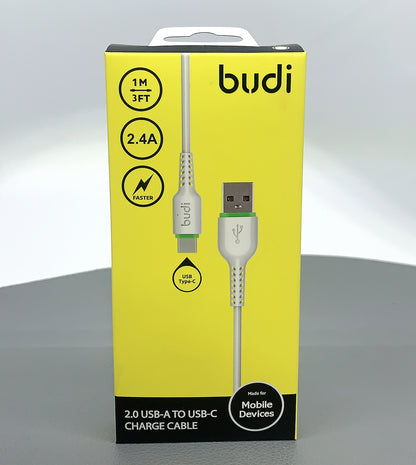 Budi 1m 2.4A Type-C fast cable M8J158T