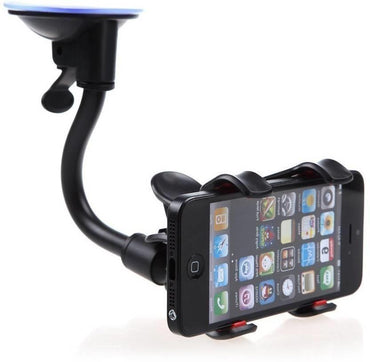 Soft tube long neck clip car mount holder