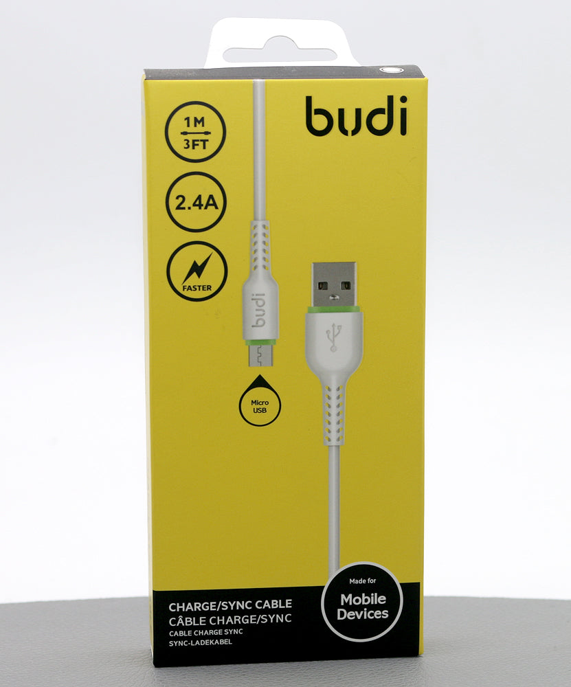 Budi 1m 2.4A  Samsung micro fast cable M8J158M / DC158M10W