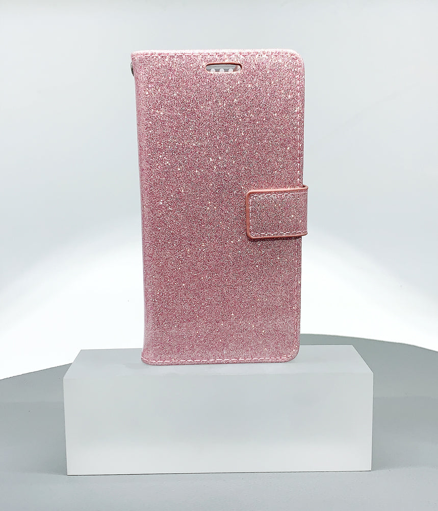 iPhone i7/8 glitter Bluemoon wallet case (i6/i7/i8 fit)