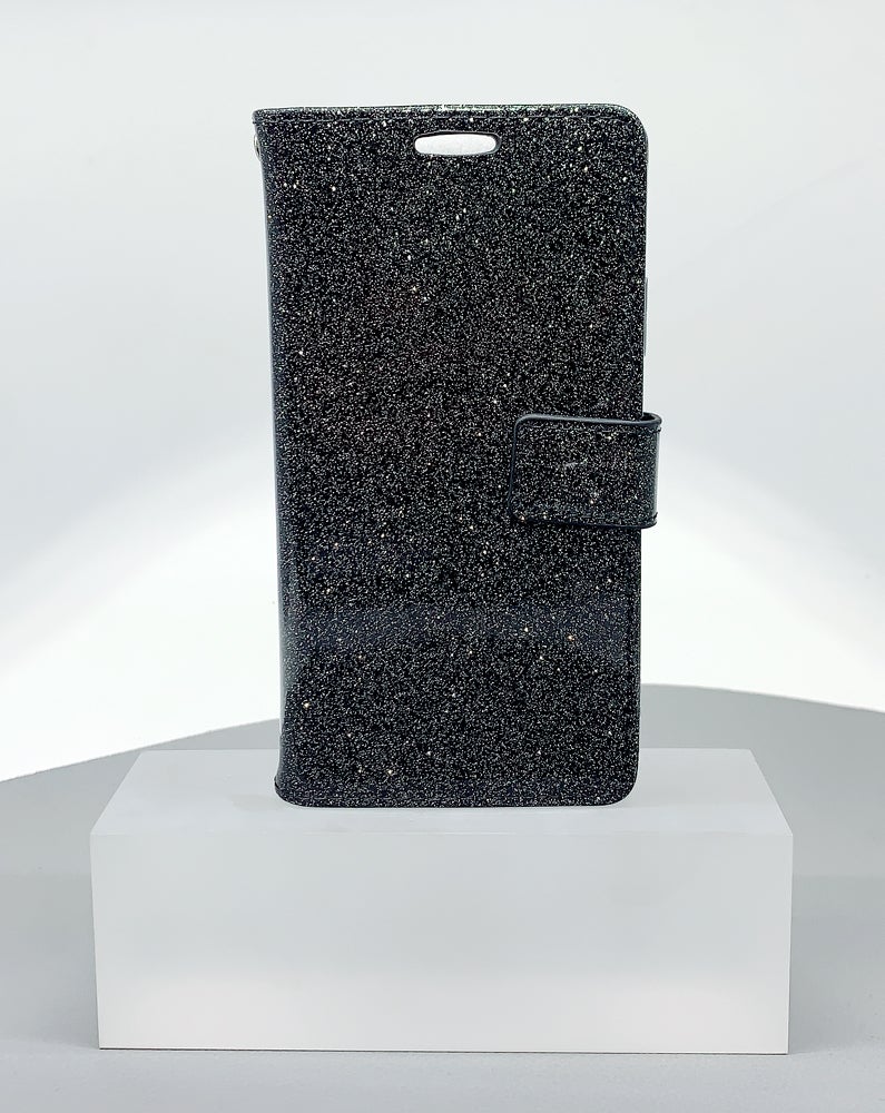 iPhone 13 6.1 glitter Bluemoon wallet case (14 6.1 fit)