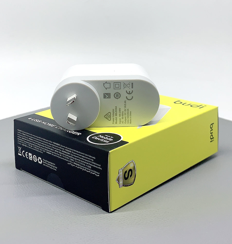 Budi 24W 4 USB home charger M8J030A