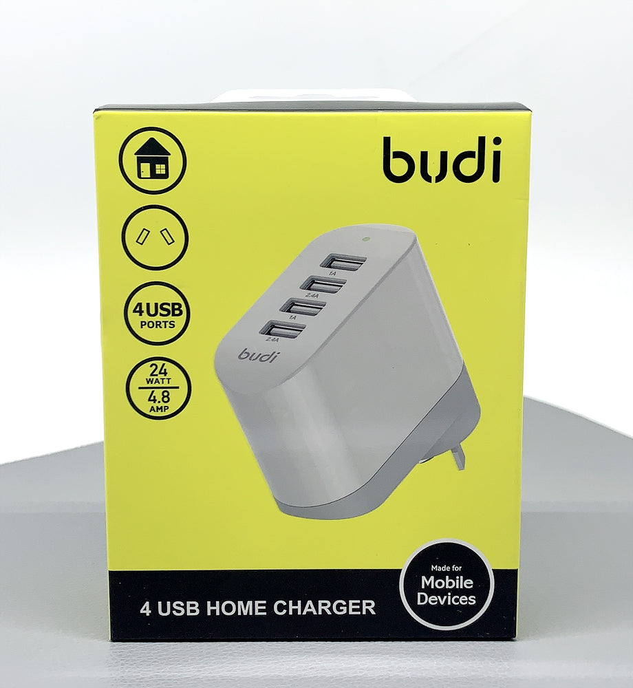 Budi 24W 4 USB home charger M8J030A