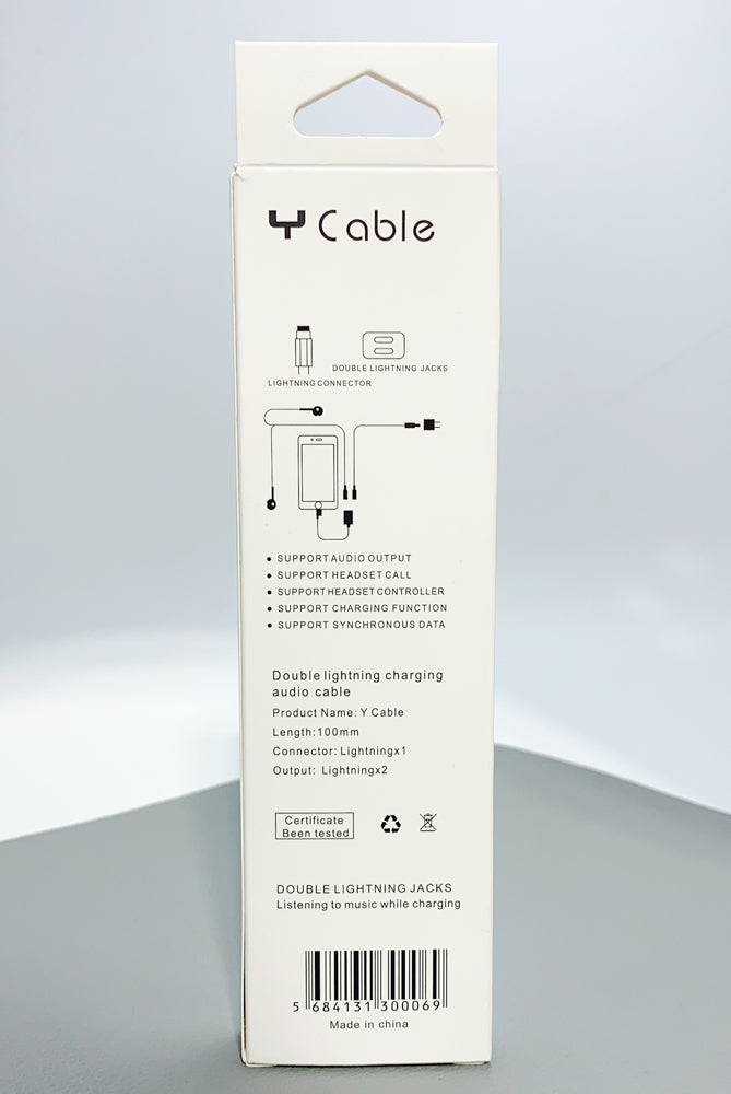Double lightning Y cable adapter JH006