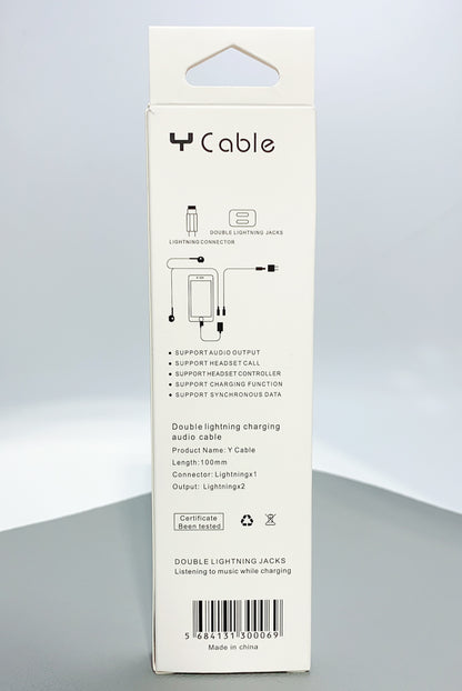 Double lightning Y cable adapter JH006
