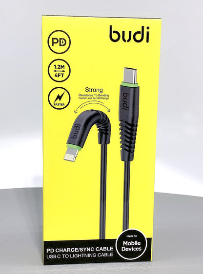 Budi 1.2m Type-C to lightning cable M8J150PD