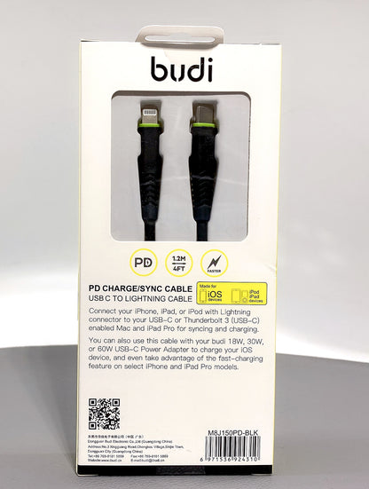 Budi 1.2m Type-C to lightning cable M8J150PD