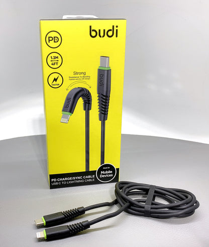 Budi 1.2m Type-C to lightning cable M8J150PD