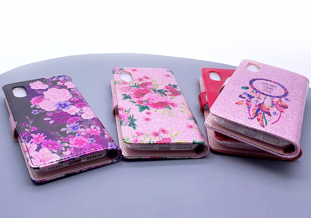 iphone 12 pro max 6.7 glitter Bluemoon wallet case