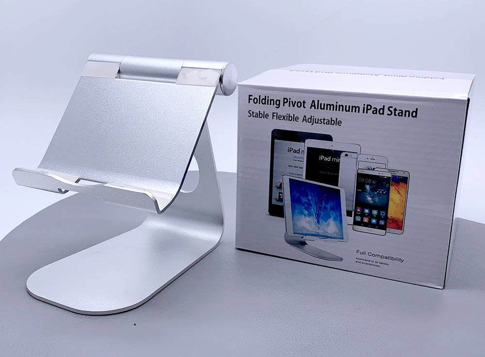 Folding pivot aluminum iPad stand holder