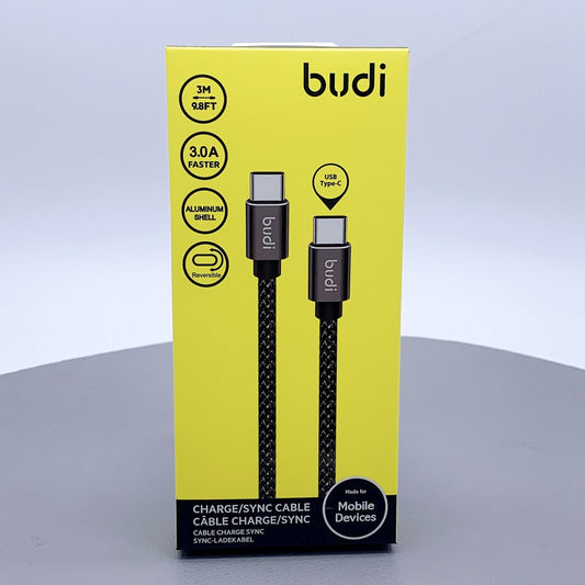 Budi 3.0A 3m Type-C to Type-C cable DC206TT30B