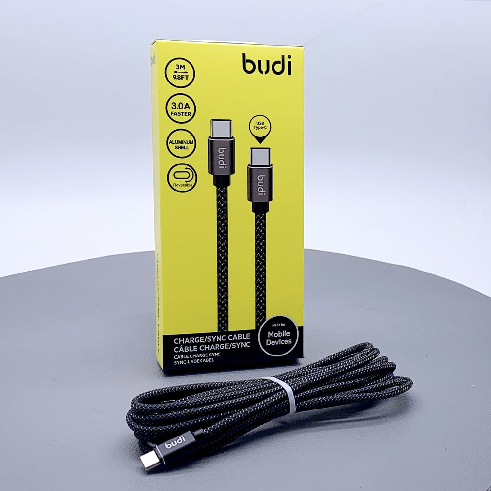 Budi 3.0A 3m Type-C to Type-C cable DC206TT30B