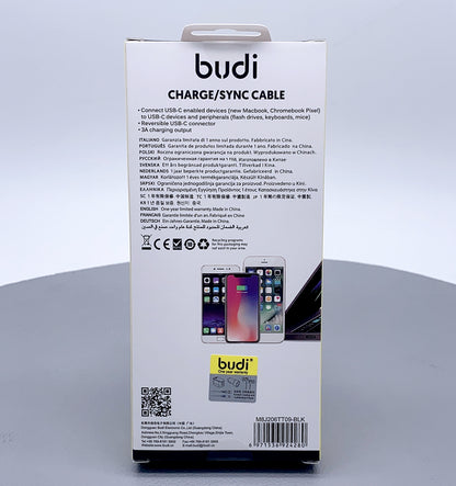 Budi 3.0A 3m Type-C to Type-C cable DC206TT30B