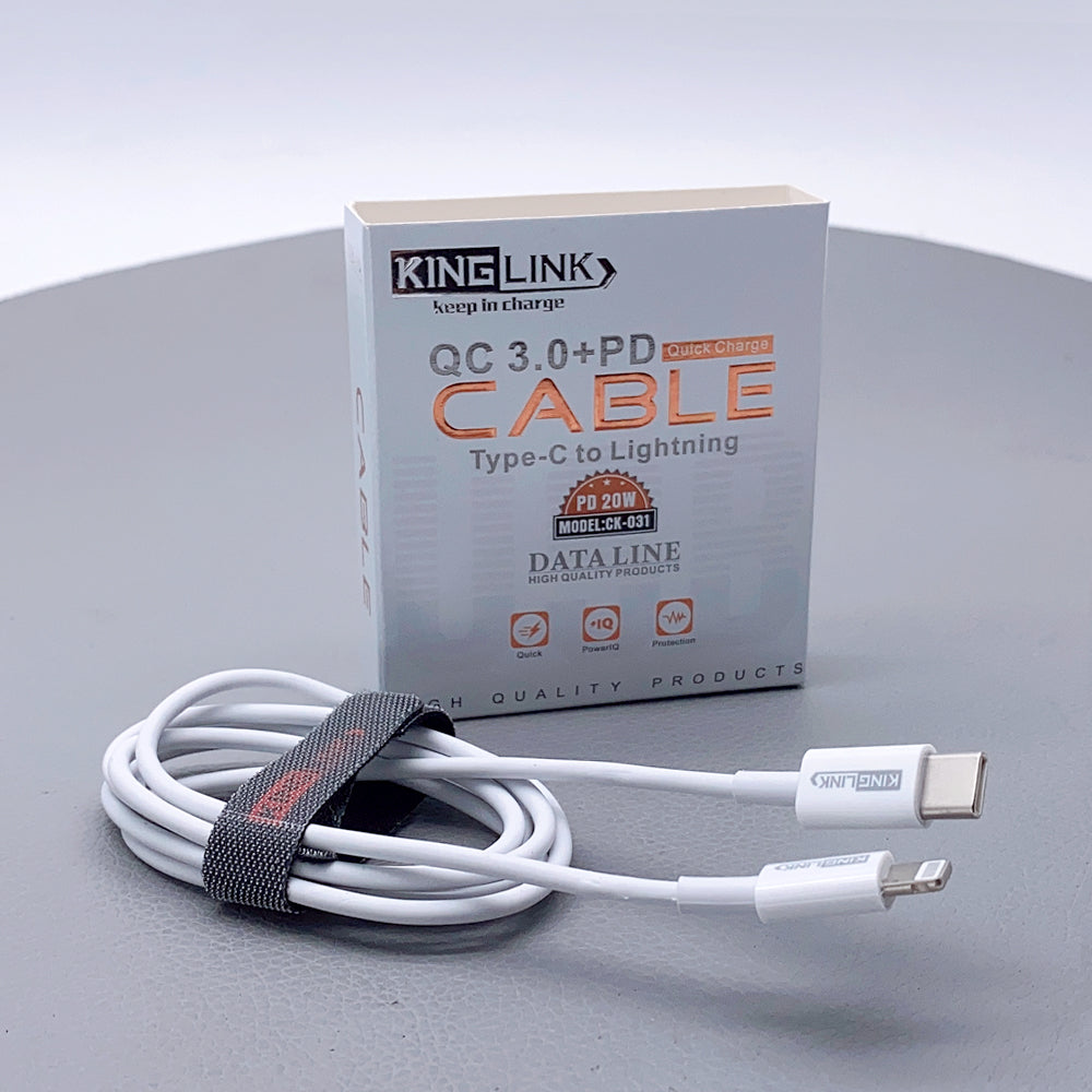 Kinglink QC 3.0 PD 20W Type-C to lightning cable CK031