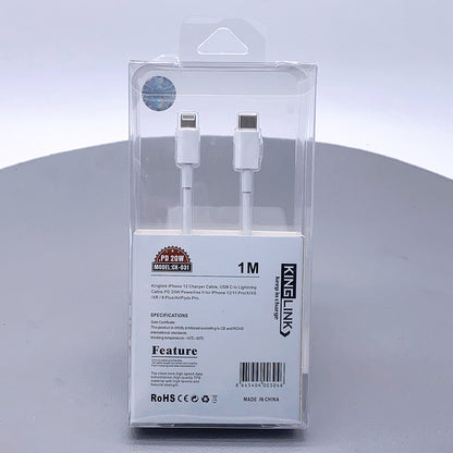 Kinglink QC 3.0 PD 20W Type-C to lightning cable CK031