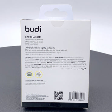 Budi 12W lightning car charger M8J186