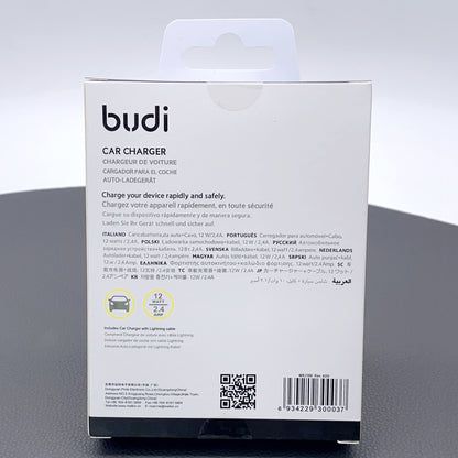 Budi 12W lightning car charger M8J186