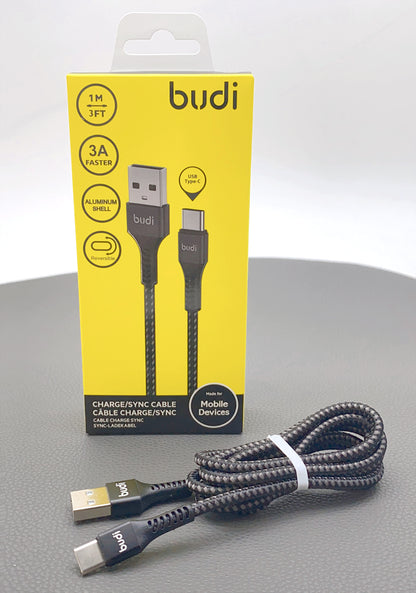 Budi 1m 3A Type-C cable M8J210T