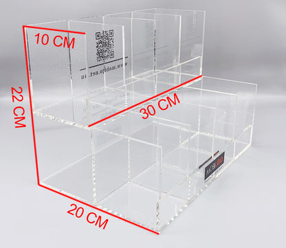 Double shelf display showcase for Mobigo