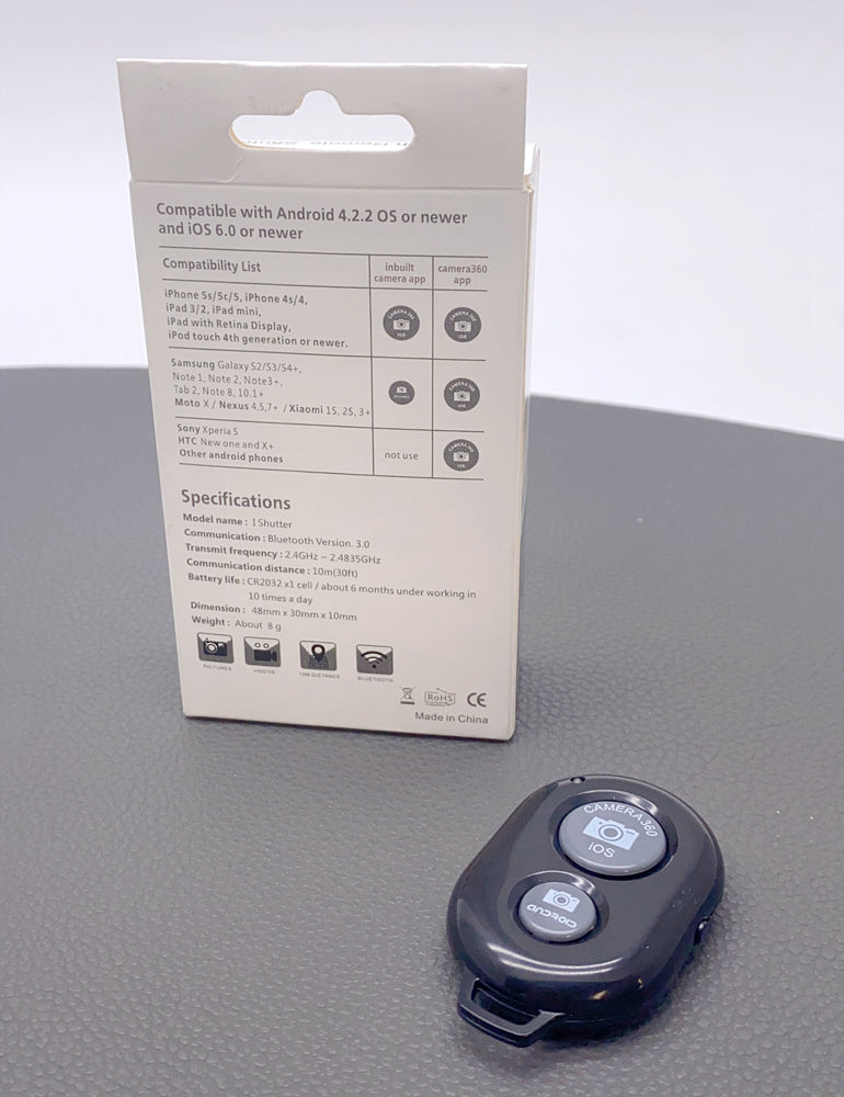 Bluetooth wireless remote shutter adapter for iOSA/Android