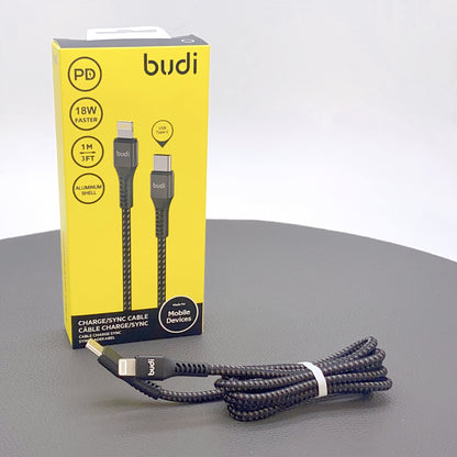 Budi 1m PD 20W Type-C to Lightning cable DC210TL
