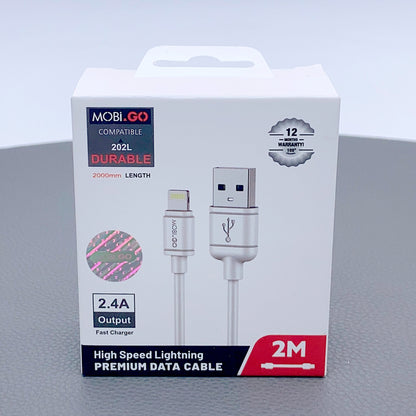 Mobigo 2m 2.4A fast lightning cable 202L