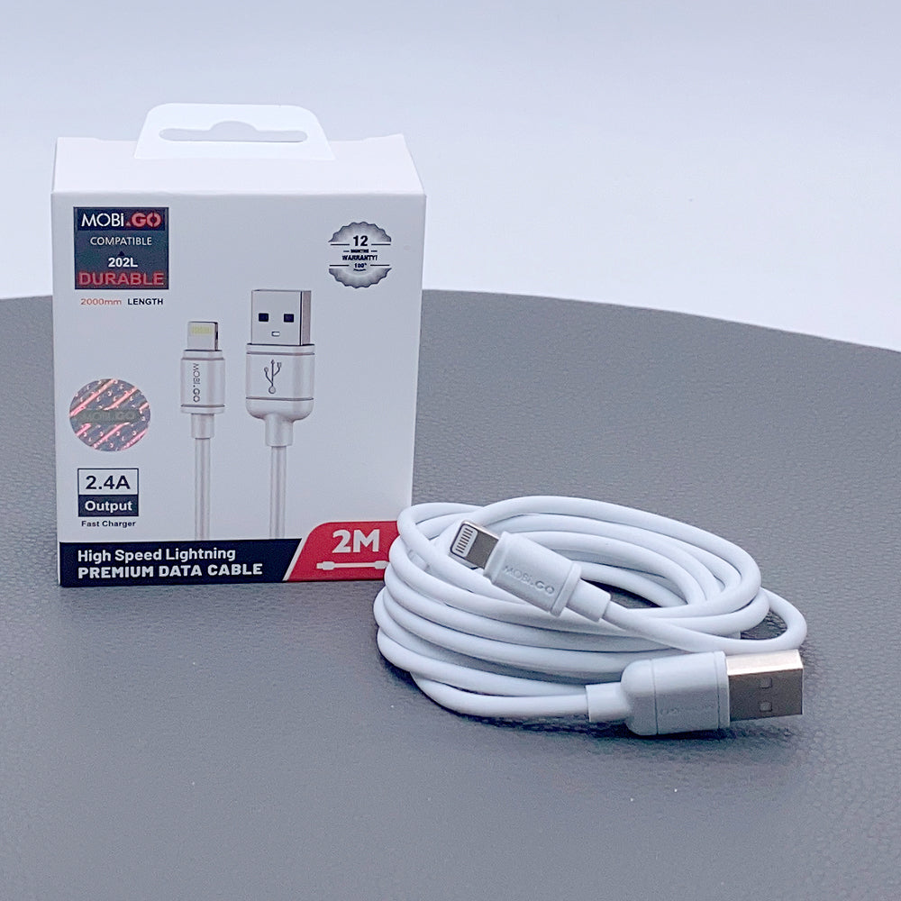 Mobigo 2m 2.4A fast lightning cable 202L