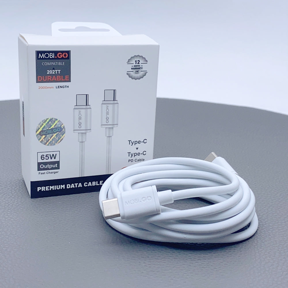 Mobigo 2m PD 65W fast Type-C to Type-C cable 202TT